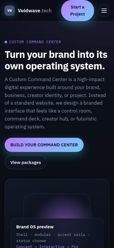 Command Center mobile preview