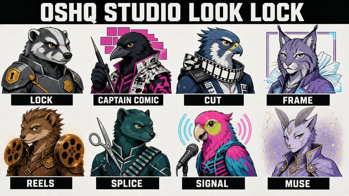 Identity board — studio look-lock